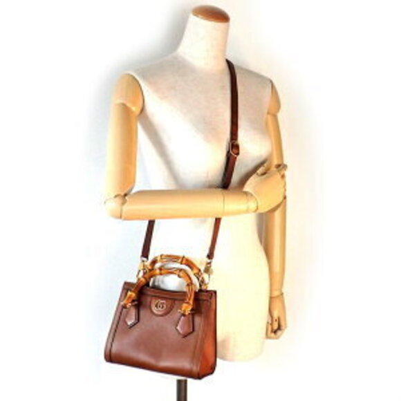 Gucci Diana Tote Bag Brown Leather - Picture 10 of 10